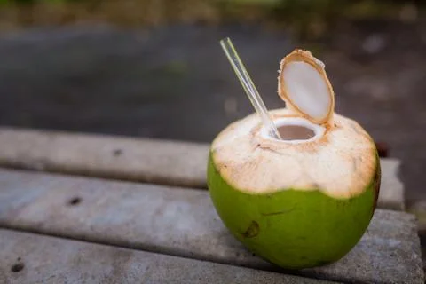 Coconut straw Stock Photos