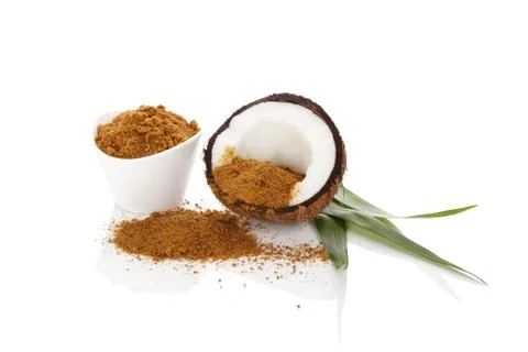 Coconut sugar background. Foto stock