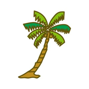 Coconut Tree Design Illustration Template Vector Stock Illustration