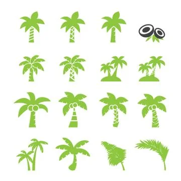 Coconut tree icon Stock Illustration