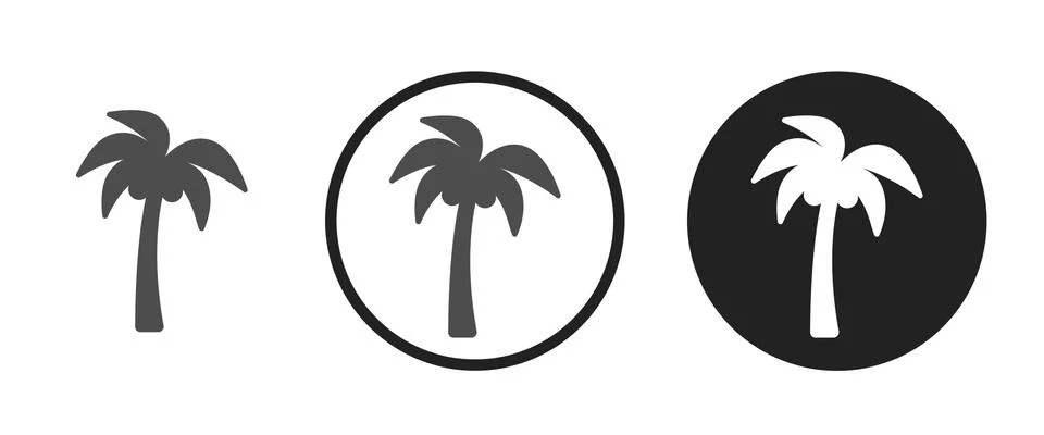 Coconut tree icon . web icon set .vector illustration Illustrazione stock