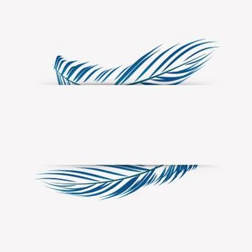 Coconut tree leaf on the tropical beach with space for text Illustrazione stock