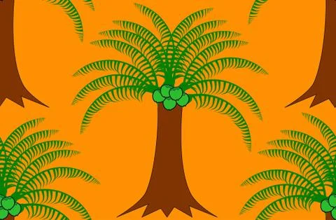 Coconut tree pattern Illustrazione stock