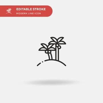 Coconut Tree Simple vector icon. Illustration symbol design template for web  Stock Illustration