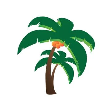 Coconut tree symbol Stock Illustration