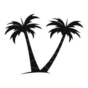 Coconut tree vector icon design logo Stock Illustration