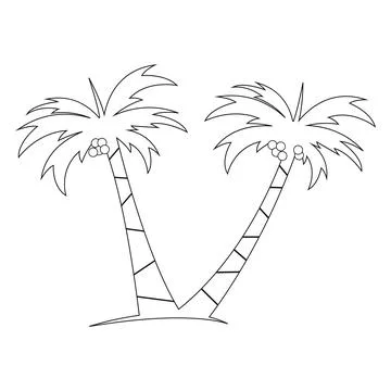 Coconut tree vector logo design Stock Illustration