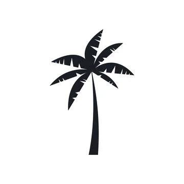 Coconut tree vector silhouette Stock Illustration