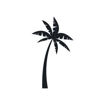 Coconut tree vector silhouette Stock Illustration