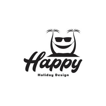 Coconut trees with hummock logo design vector graphic symbol icon sign illu.. Stock-Illustration