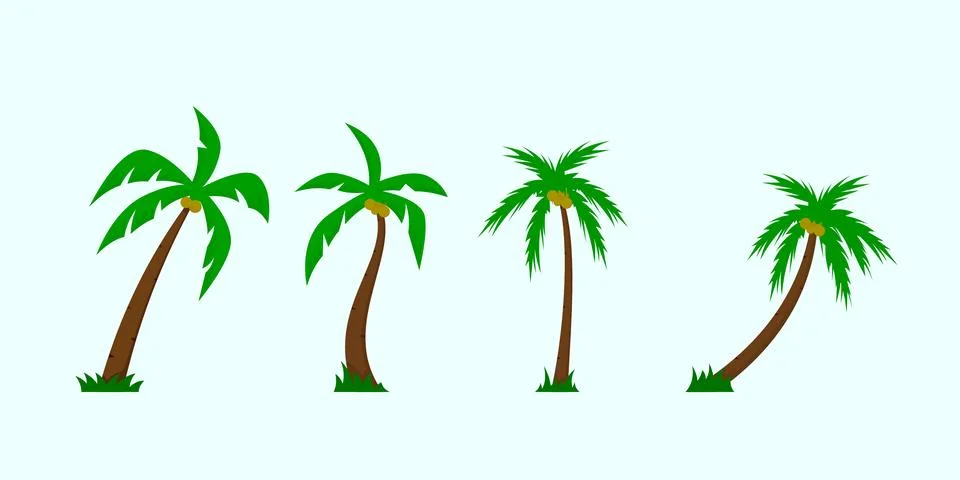 Coconut trees Stock Illustration