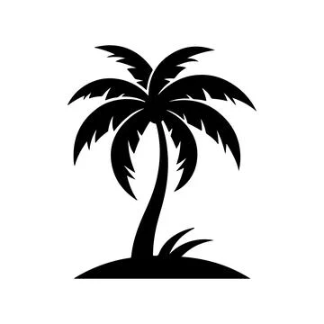 Coconut  trees, Palm trees design elements set, Trees Icons Stock Illustration