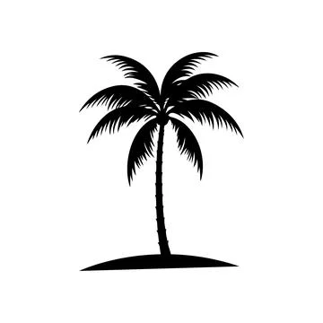 Coconut  trees, Palm trees design elements set, Trees Icons Illustrazione stock