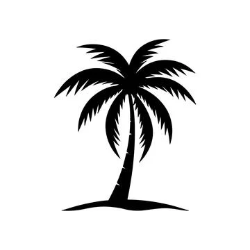 Coconut  trees, Palm trees design elements set, Trees Icons Illustrazione stock