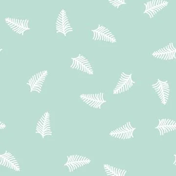 Coconut tropical leaf line vector seamless pattern Illustrazione stock