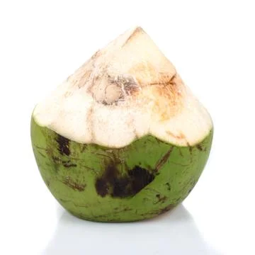 Coconut in white background Stock Photos