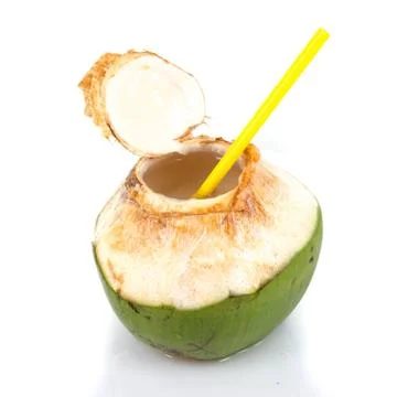 Coconut in white background Stock Photos