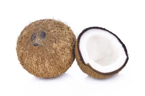 Coconut on white background Foto stock