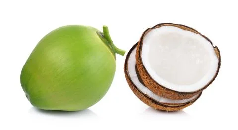 Coconut on a white background Stock-Fotos