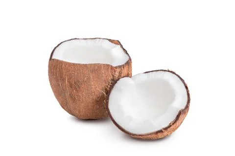 Coconut on a white background Stock Photos
