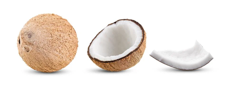 Coconut on white background Stock Photos