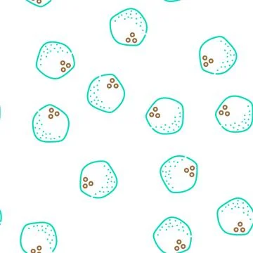 Coconut white vector seamless pattern Illustrazione stock