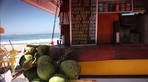 Coconuts on the beach. Stockbeeldmateriaal 27877568