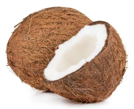 Coconuts isolated on the white background  with clipping path Stock Photos