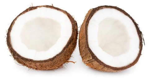 Coconuts isolated on the white background  with clipping path Stock Photos