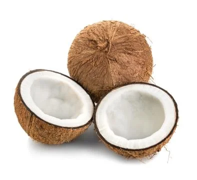 Coconuts isolated on white background Stock Photos