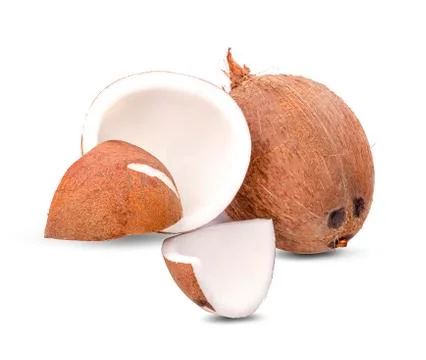 Coconuts isolated on the white background Stock-Fotos
