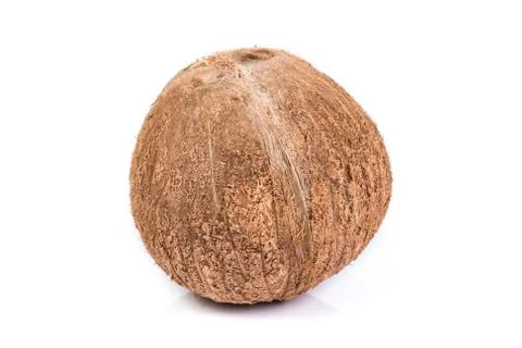 Coconuts isolated on the white background Stock Photos