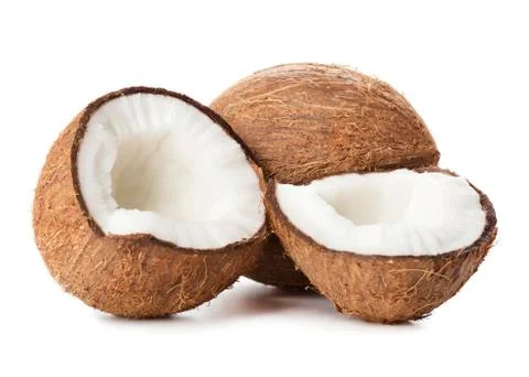 Coconuts isolated on white 스톡 사진