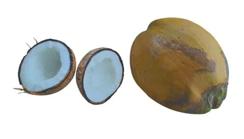 Coconuts without background. Stock Photos