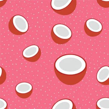 CoconutSeamless Pattern Background Illustrazione stock