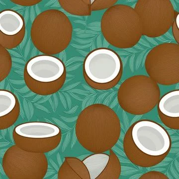 CoconutSeamless Pattern Background イラスト素材