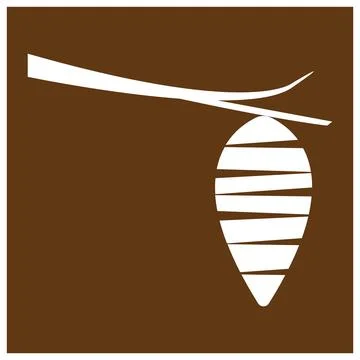 Cocoon icon illustration design Stock Illustration
