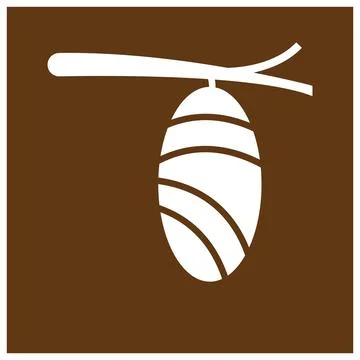 Cocoon icon illustration design Stock Illustration