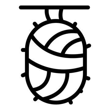 Cocoon lifecycle icon outline vector. Biology larval maturation Stockillustratie