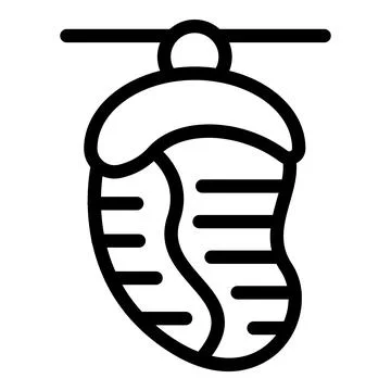 Cocoon maturation icon outline vector. Biology cocooning stage Stockillustratie