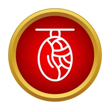 Cocoon metamorphosis process outline icon イラスト素材
