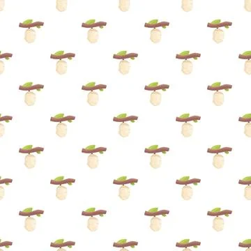 Cocoon patterns transforming life cycle on branches Stock-Illustration