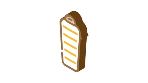 Cocoon sleeping bag isometric icon animation Stock Footage 327278388
