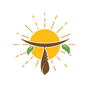 Cocoon with sun in background vector illustrtion design Stock Illustration