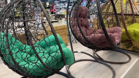 Cocoon swing chair Stock Footage 242625843