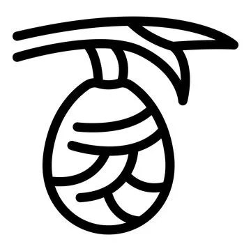 Cocooning eggs icon outline vector. Insect protective cover Stockillustratie