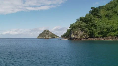 Cocos island with cave Stock Footage 56596698