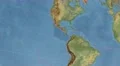 cocos tectonic plate extruded on disc. elevation & bathymetry, shader. 4k 4k or 4k+ Resolution
