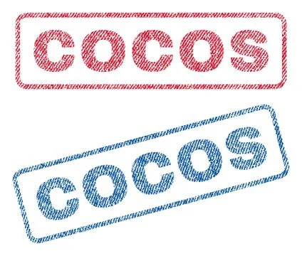 Cocos Textile Stamps Stock Illustration