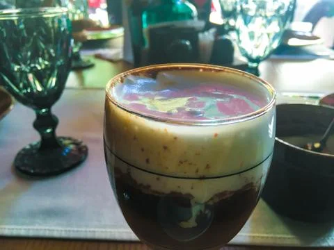 Coctail coffee in a cafe Stock Photos